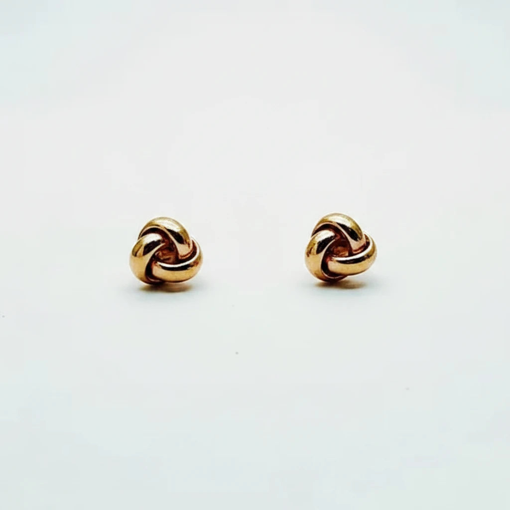 9ct RG Knot Stud Earrings