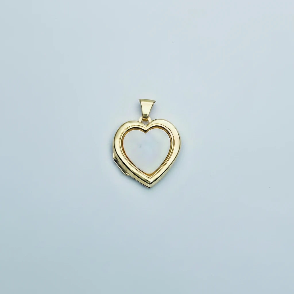 9ct YG Heart Mother of Pearl Locket