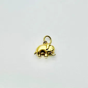 9ct YG Small Hollow Elephant Charm