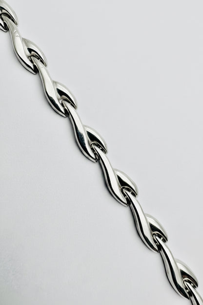 Women's 9ct WG Rigid Fancy Link Bracelet