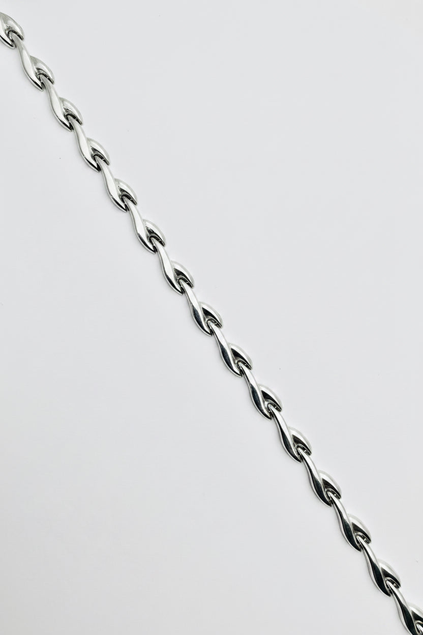 Women's 9ct WG Rigid Fancy Link Bracelet