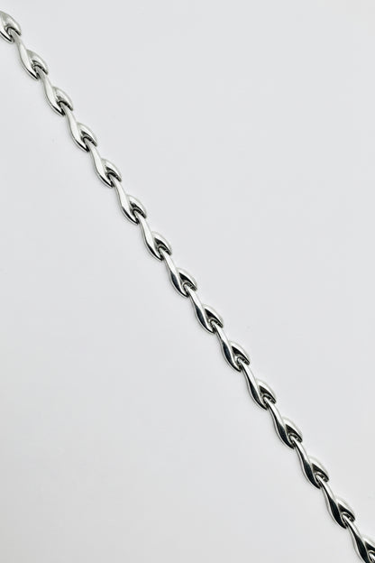 Women's 9ct WG Rigid Fancy Link Bracelet