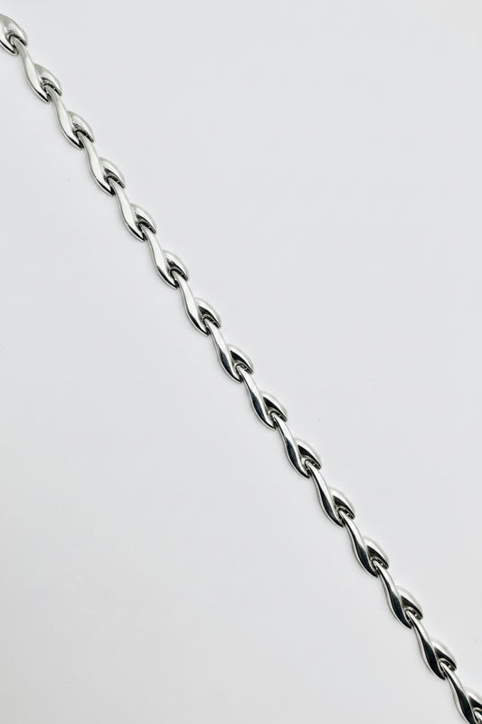 Women's 9ct WG Rigid Fancy Link Bracelet