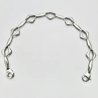 Women's 9ct WG Rigid Fancy Open Bar Link Bracelet