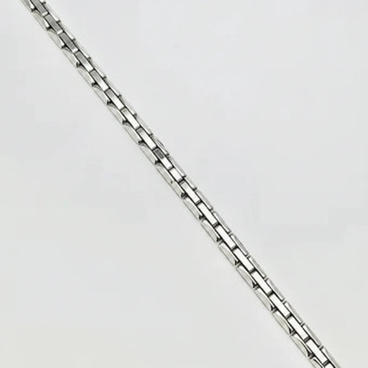 Women's 9ct WG Rigid ‘Watch Style’ Link Bracelet