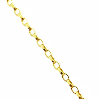 Women's 9ct YG Oval Belcher Bracelet