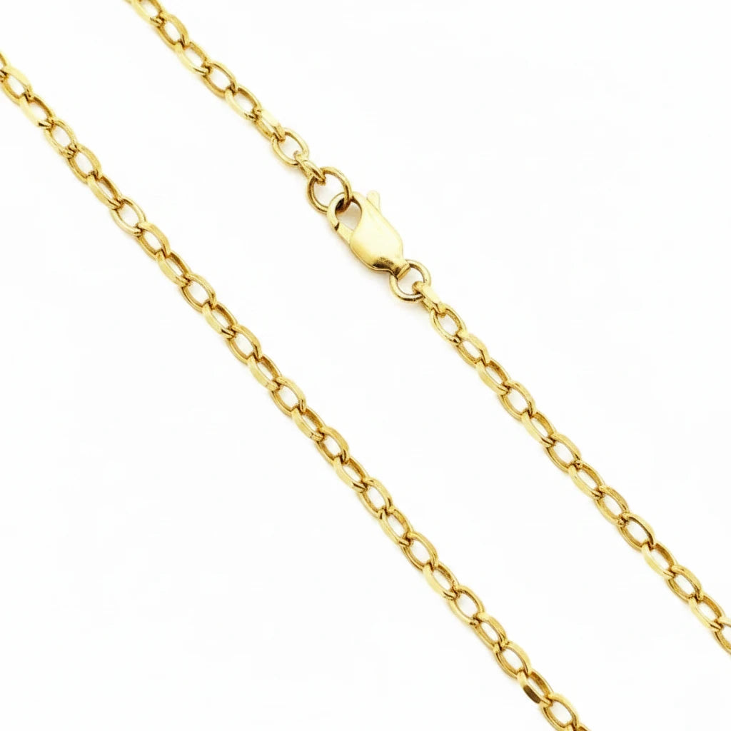Women's 9ct YG Oval Belcher Bracelet