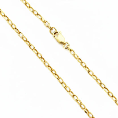 Women's 9ct YG Oval Belcher Bracelet