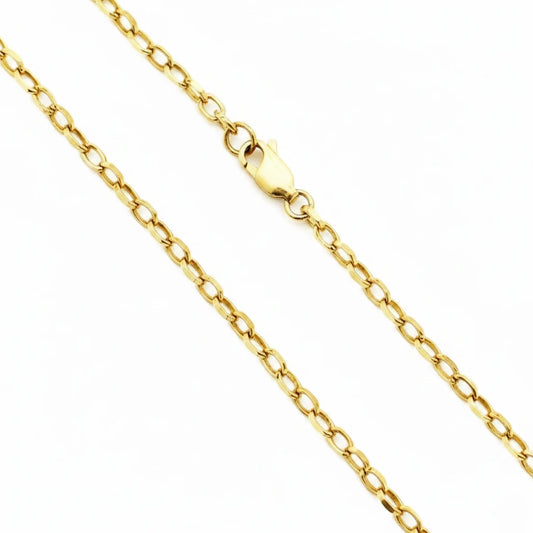 Women's 9ct YG Oval Belcher Bracelet