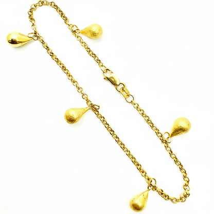 Women’s 9ct YG Teardrop Belcher Bracelet