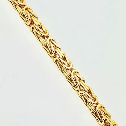 Women’s 9ct YG Square Byzantine Bracelet