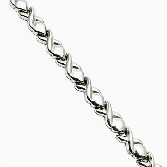 Women's 9ct WG Hugs and Kisses Rigid Bracelet