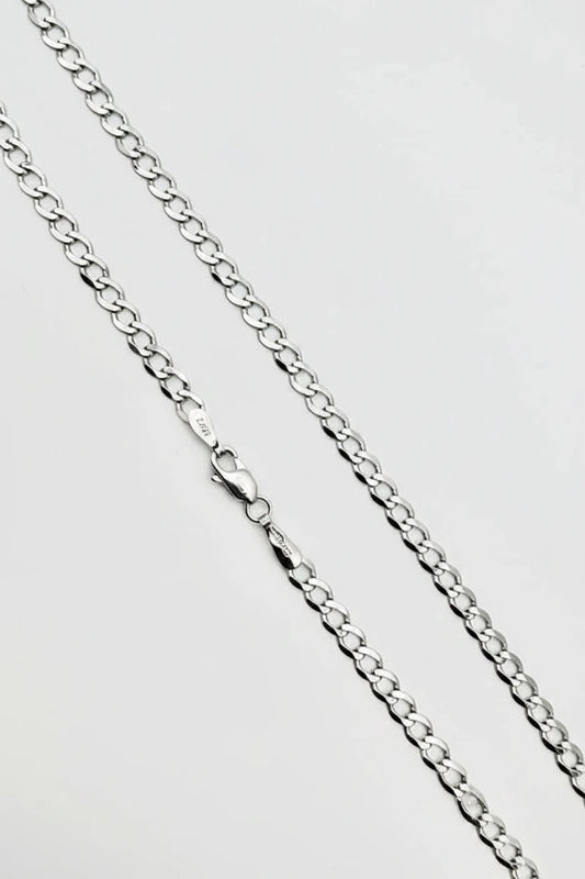 9ct WG XL Flat Curb Bracelet