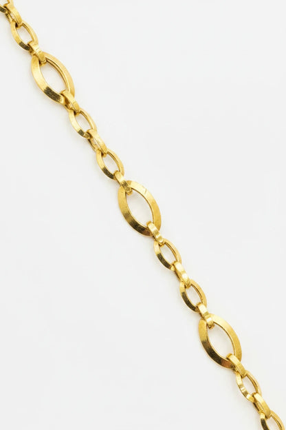 Women's 9ct YG XL Open Oval Link Bracelet