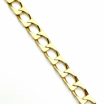 9ct YG Small Square Curb Bracelet