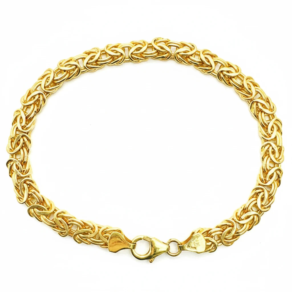 Women’s 9ct YG Flat Byzantine Bracelet