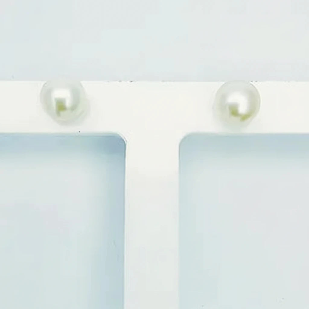 14ct YG Single Stone Pearl Stud Earrings