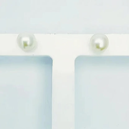 14ct YG Single Stone Pearl Stud Earrings
