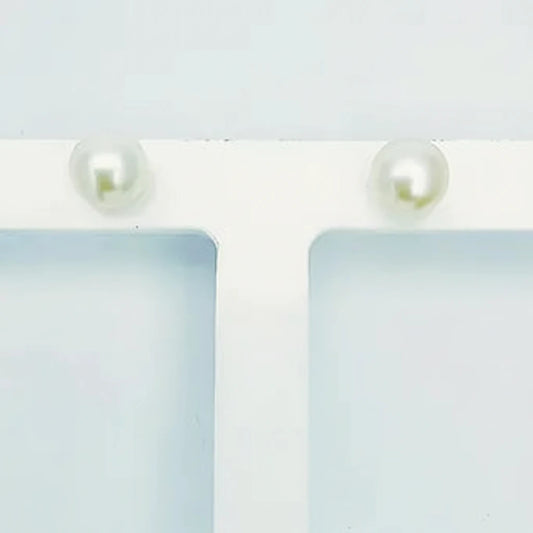 14ct YG Single Stone Pearl Stud Earrings