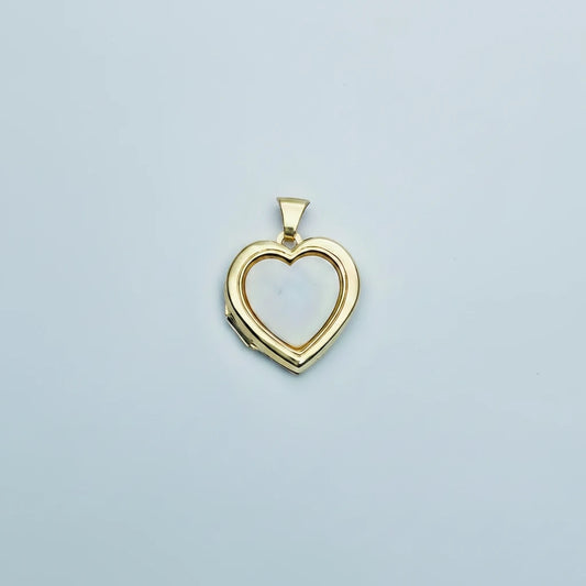 9ct YG Heart Mother of Pearl Locket