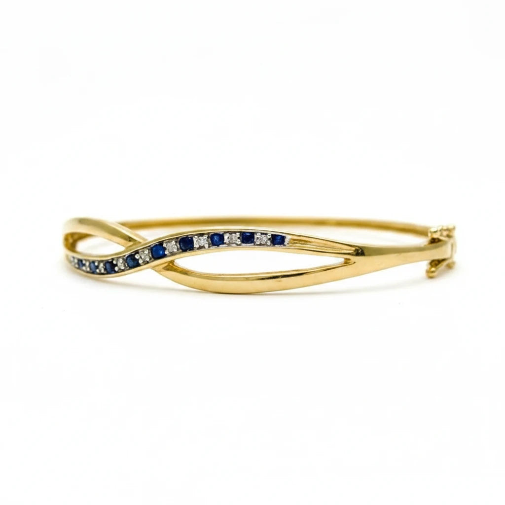 Women’s 9ct Sapphire and Diamond Bangle