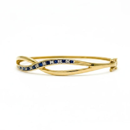 Women’s 9ct Sapphire and Diamond Bangle