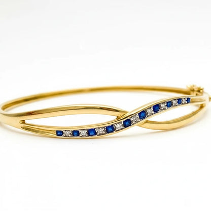 Women’s 9ct Sapphire and Diamond Bangle