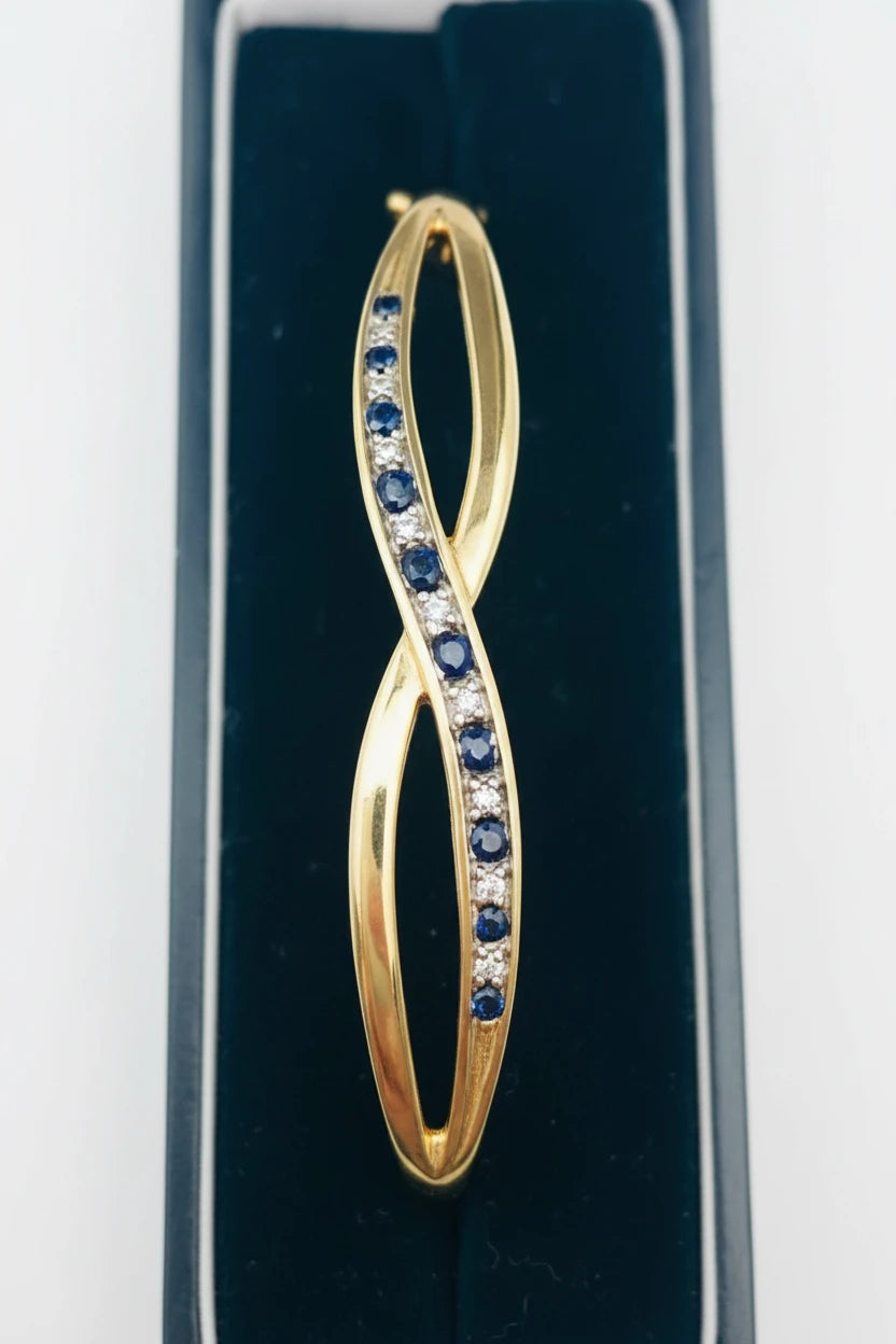 Women’s 9ct Sapphire and Diamond Bangle