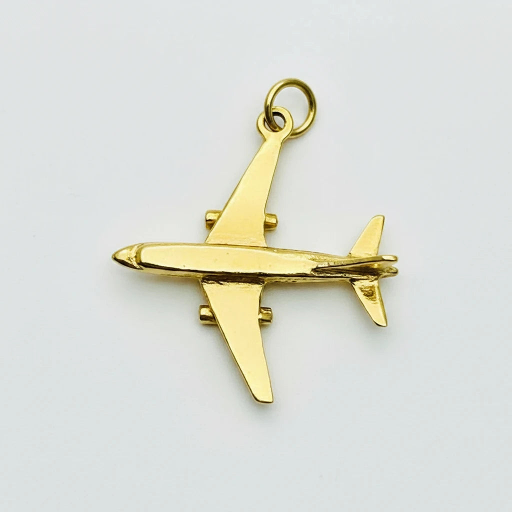 9ct YG Aeroplane Charm