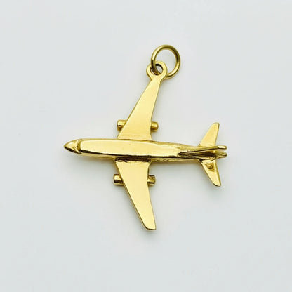 9ct YG Aeroplane Charm