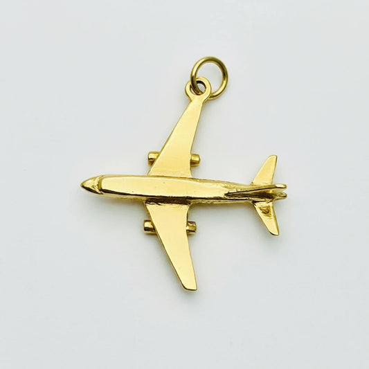9ct YG Aeroplane Charm