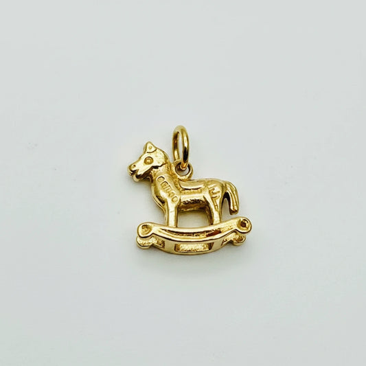 9ct YG Rocking Horse Charm
