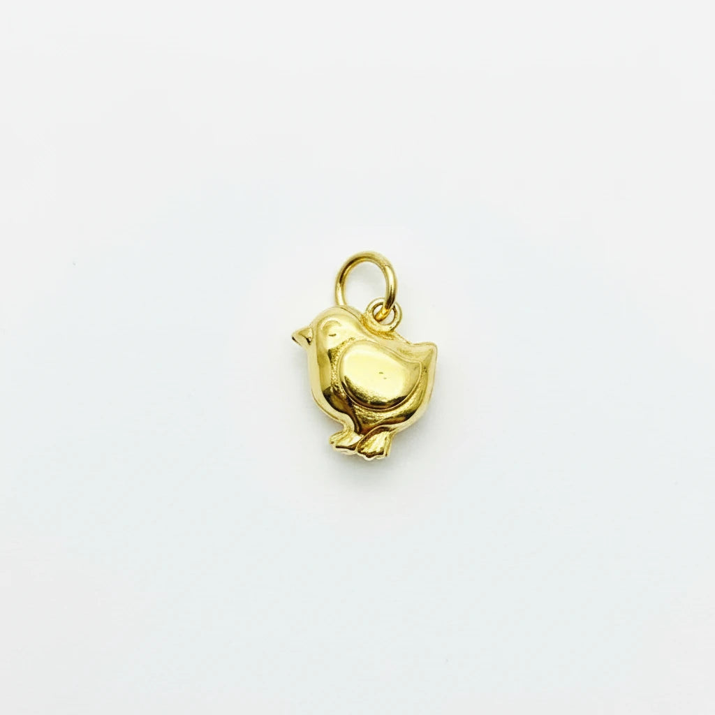 9ct YG Small Hollow Bird Charm