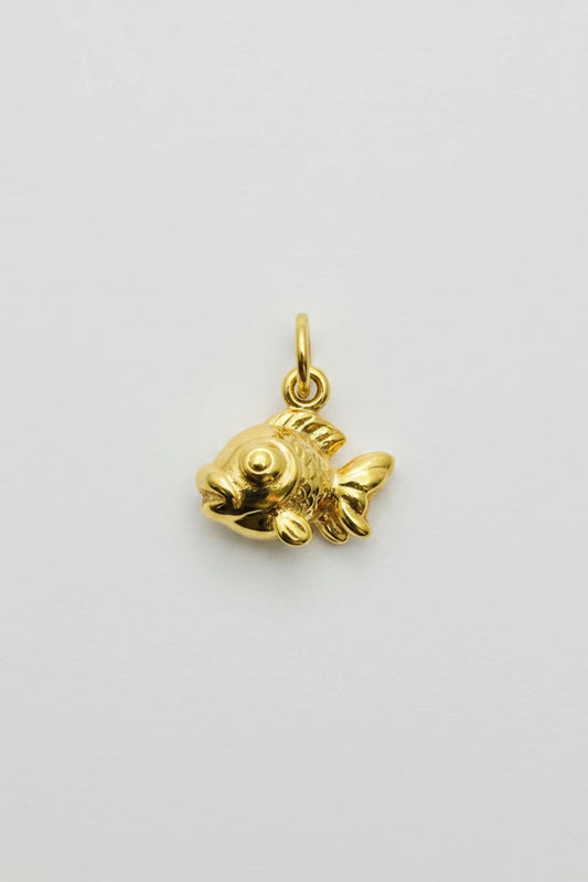 9ct YG Small Hollow Fish Charm
