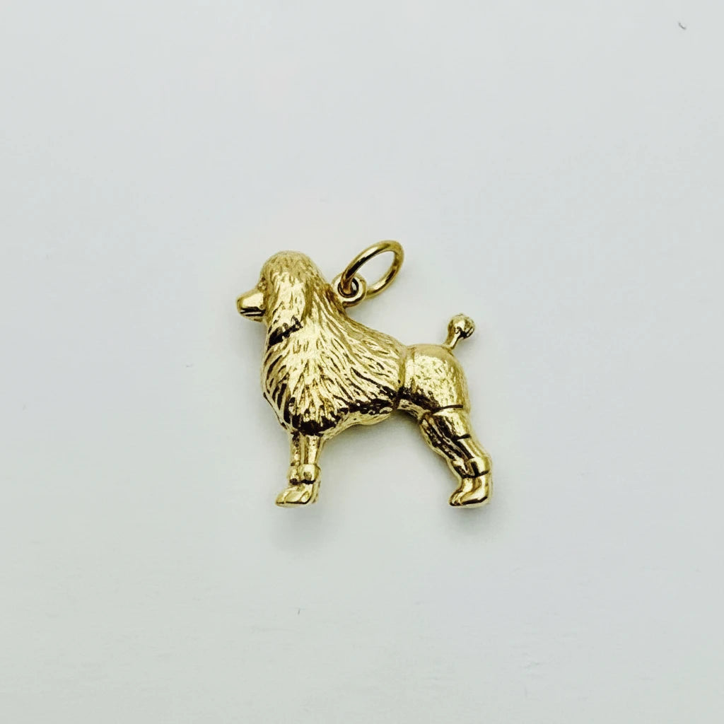 9ct YG Hollow Poodle Charm