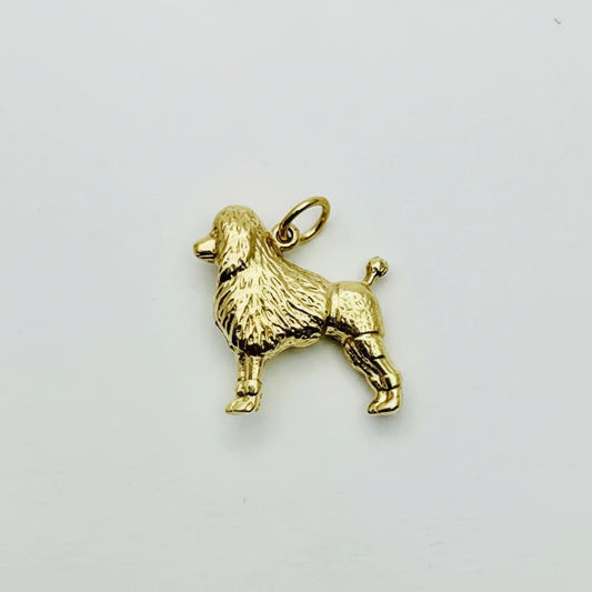9ct YG Hollow Poodle Charm