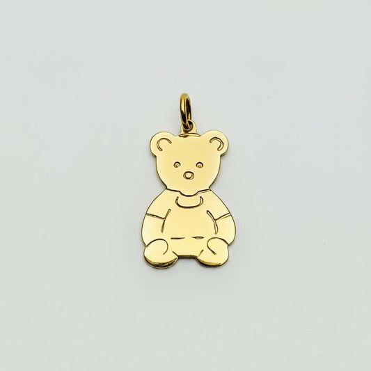 9ct YG Flat Teddy Bear Charm