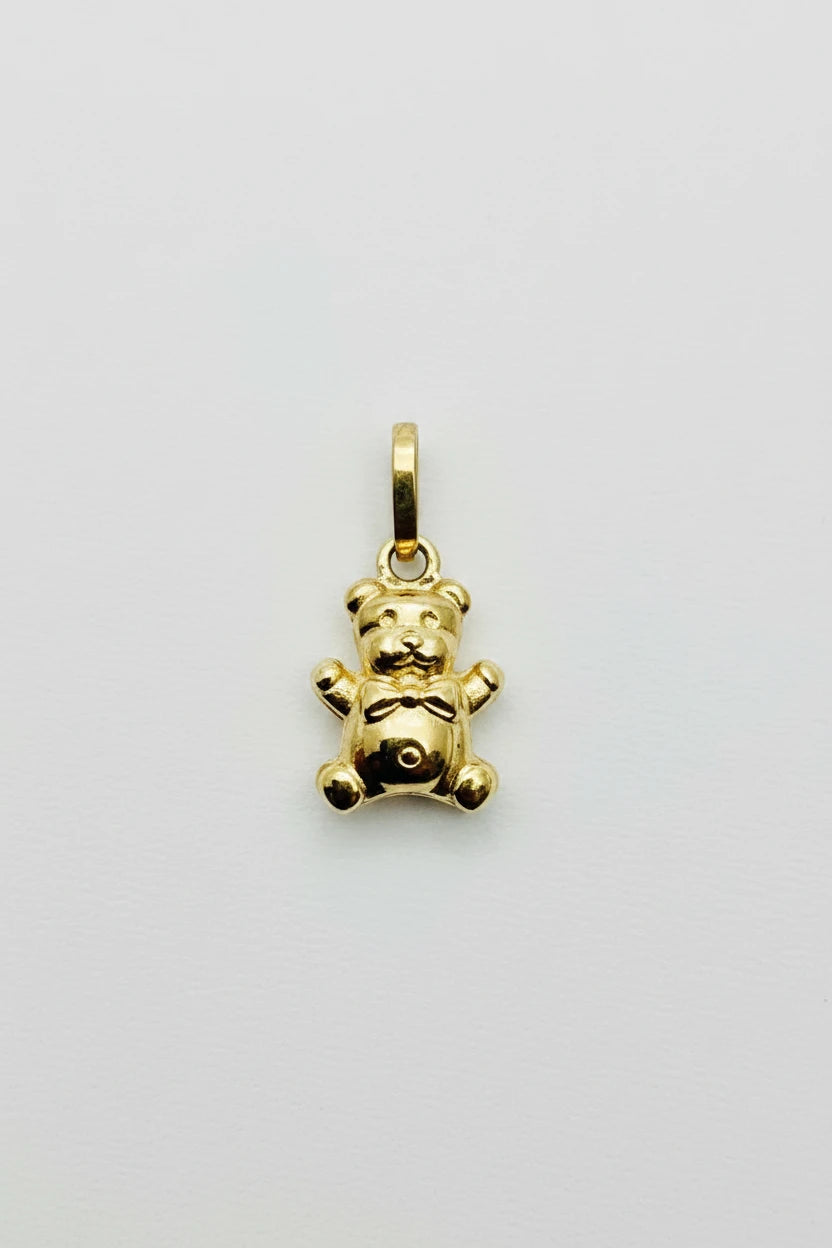 9ct YG Small Hollow Teddy Bear Charm