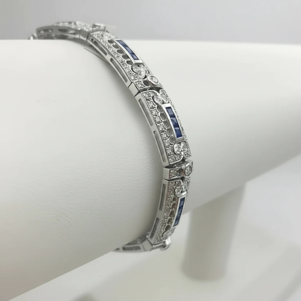 Women’s 18ct WG Sapphire and Diamond Bracelet