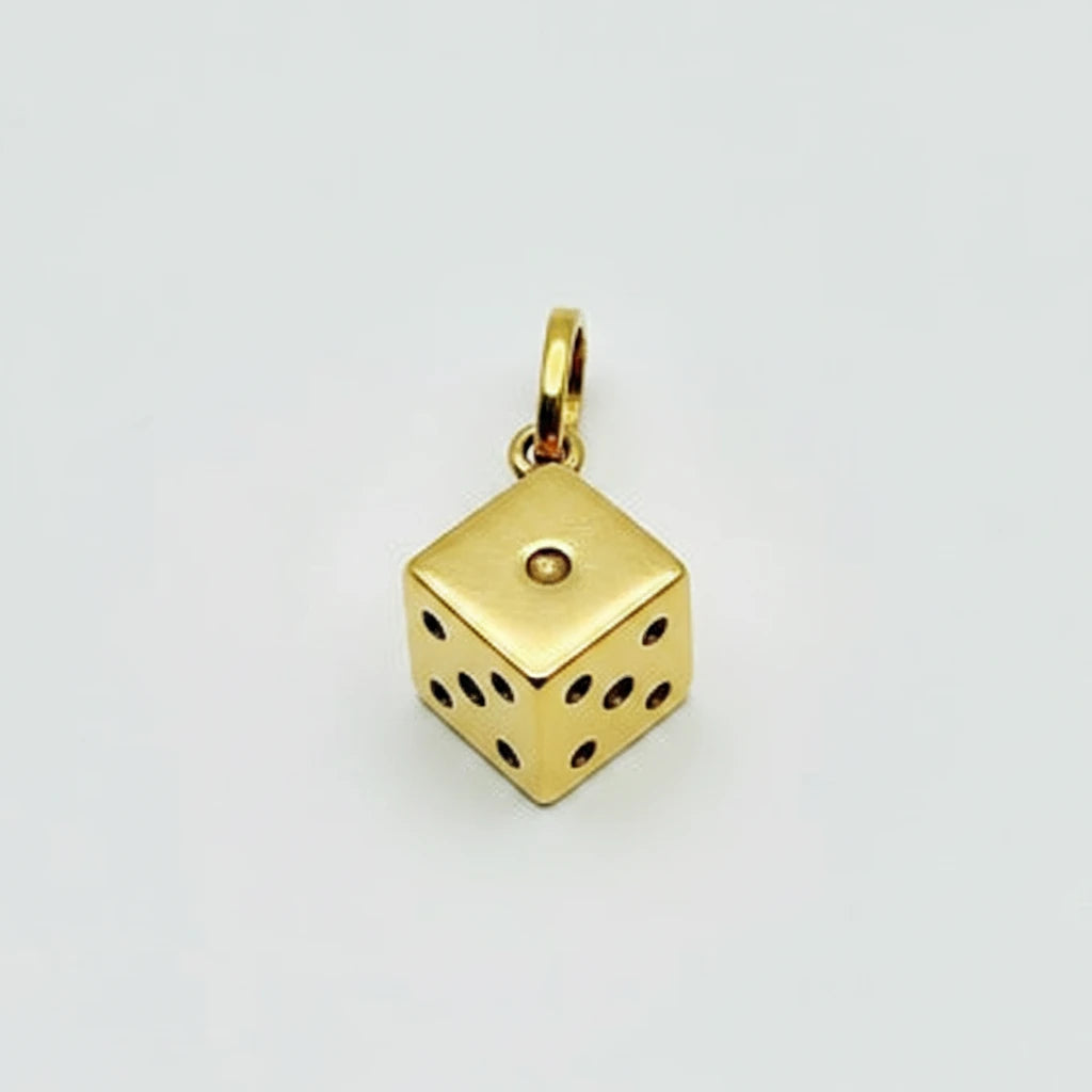 9ct YG Dice Charm