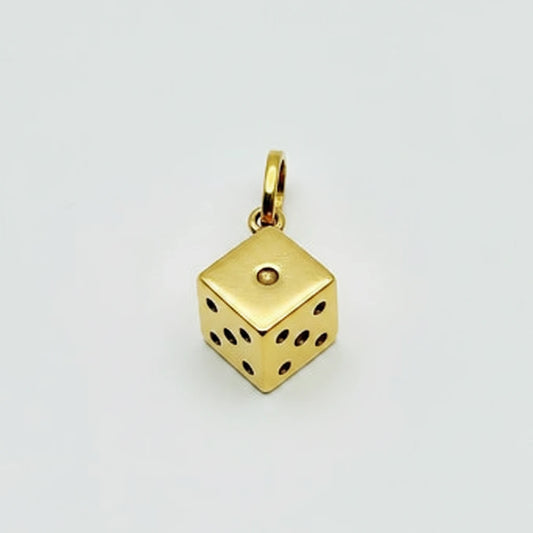 9ct YG Dice Charm
