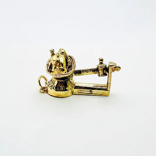 9ct YG Movable Baby Weighing Scales Charm