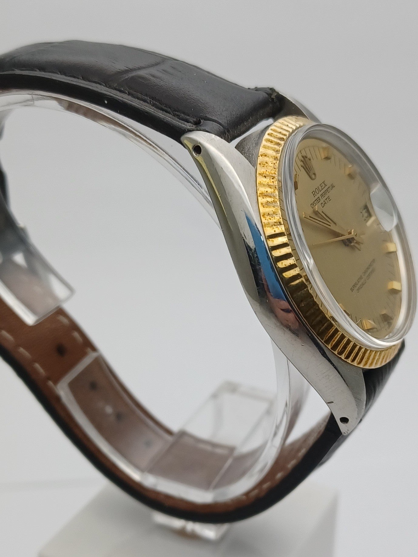 35mm 1979 Men's 14ct YG and Steel Rolex Date Watch