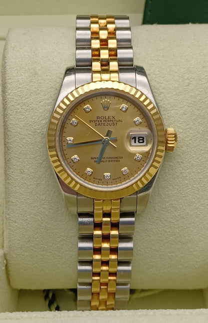 26mm 2009 Women's 18ct YG and Stainless Steel Rolex Datejust Watch