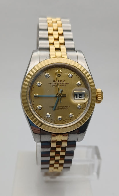 26mm 2009 Women's 18ct YG and Stainless Steel Rolex Datejust Watch