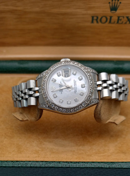 26mm 2012 Women's Diamond Set Rolex Datejust Watch