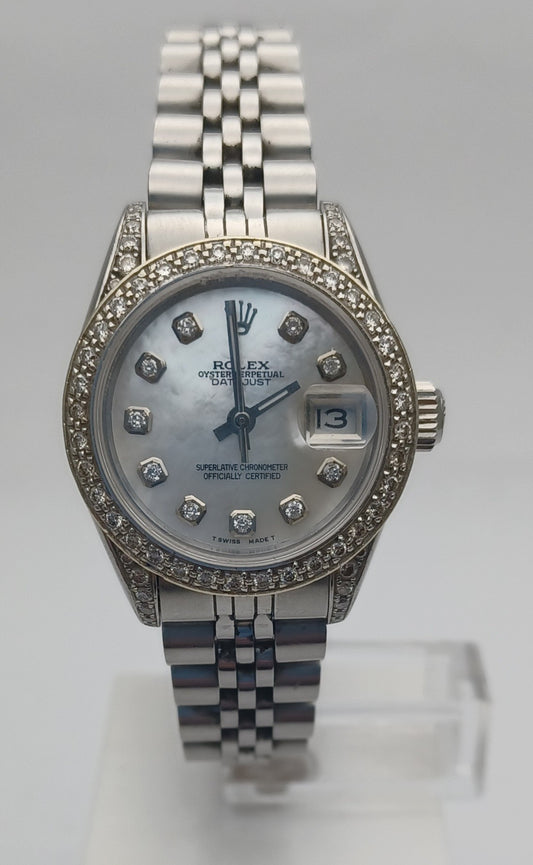 26mm 2012 Women's Diamond Set Rolex Datejust Watch