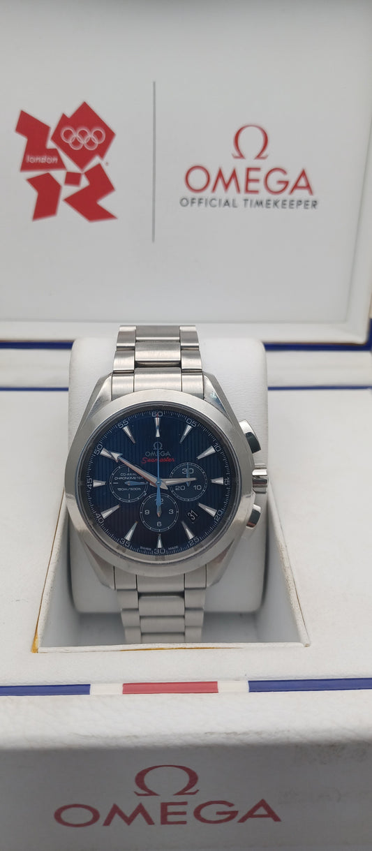 44mm Men's Special Edition Olympics Omega Aqua Terra Seamaster Watch