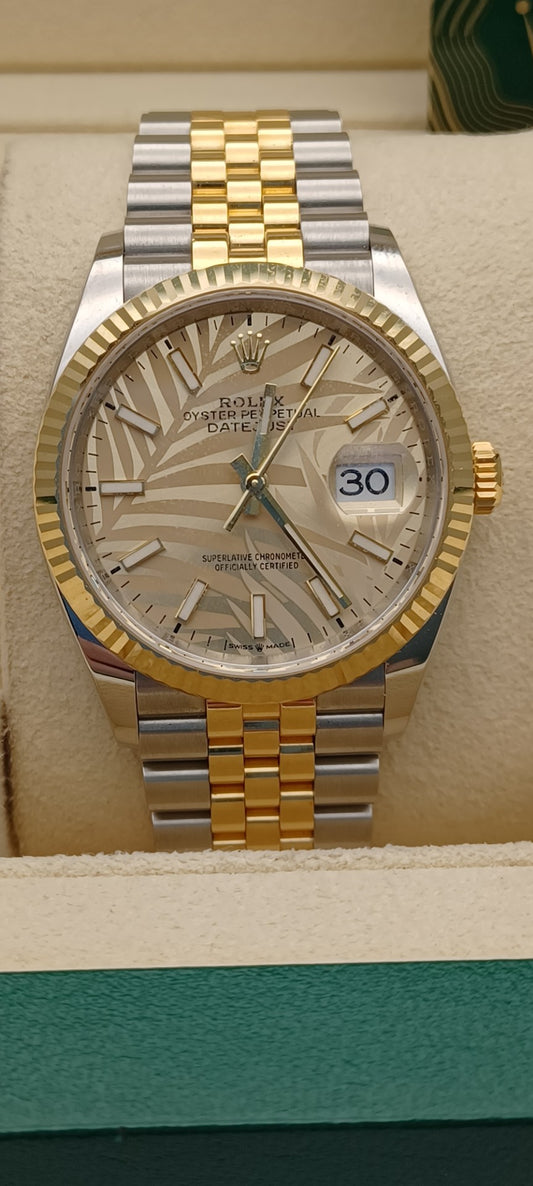 36mm 2023 Men's 18ct YG and Stainless Steel Rolex Datejust Watch