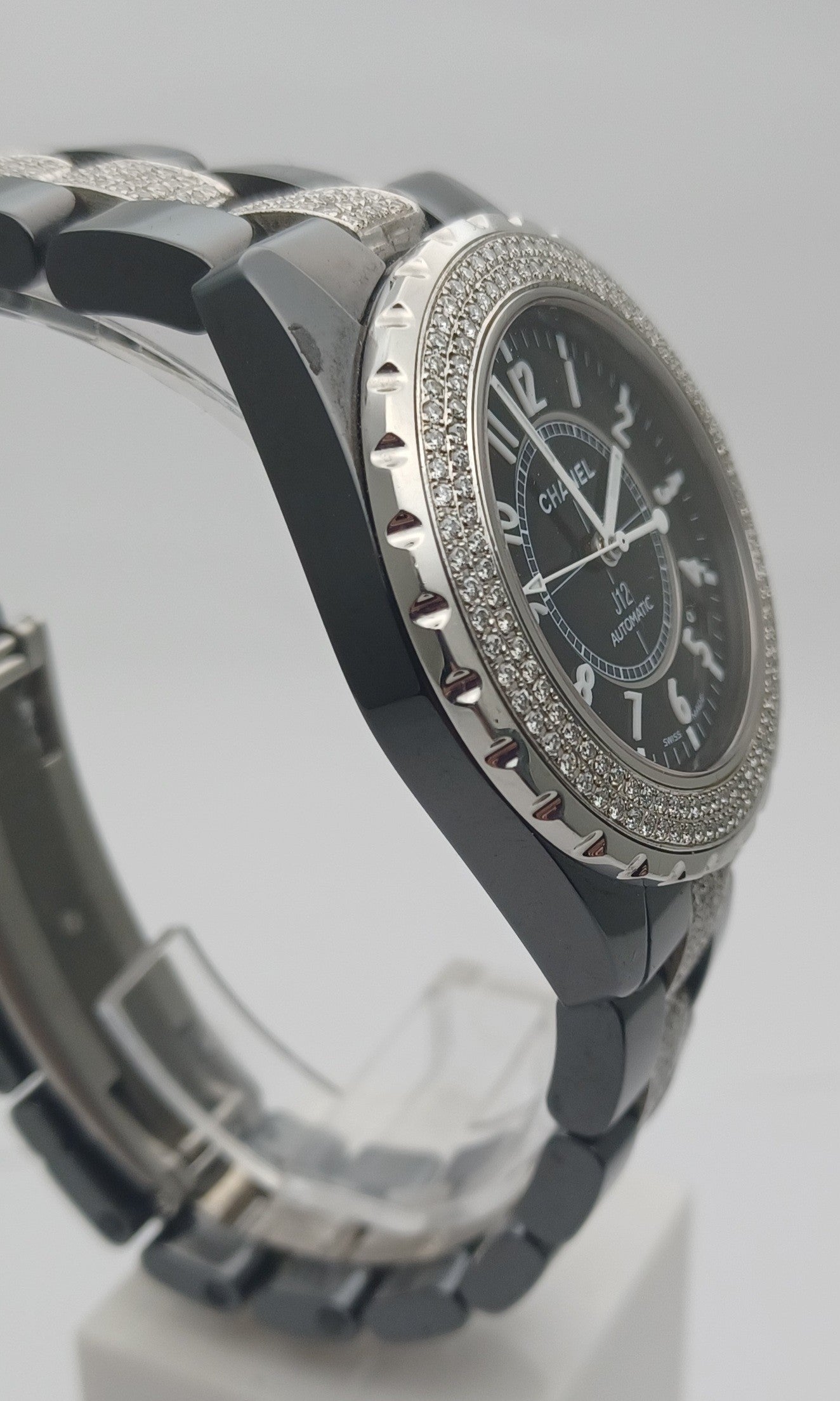 38mm Women's Chanel J12 Ceramic and Diamond Watch